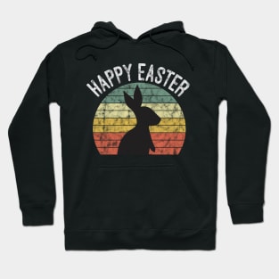 happy easter vintage sunset - rabbit easter egg Hoodie